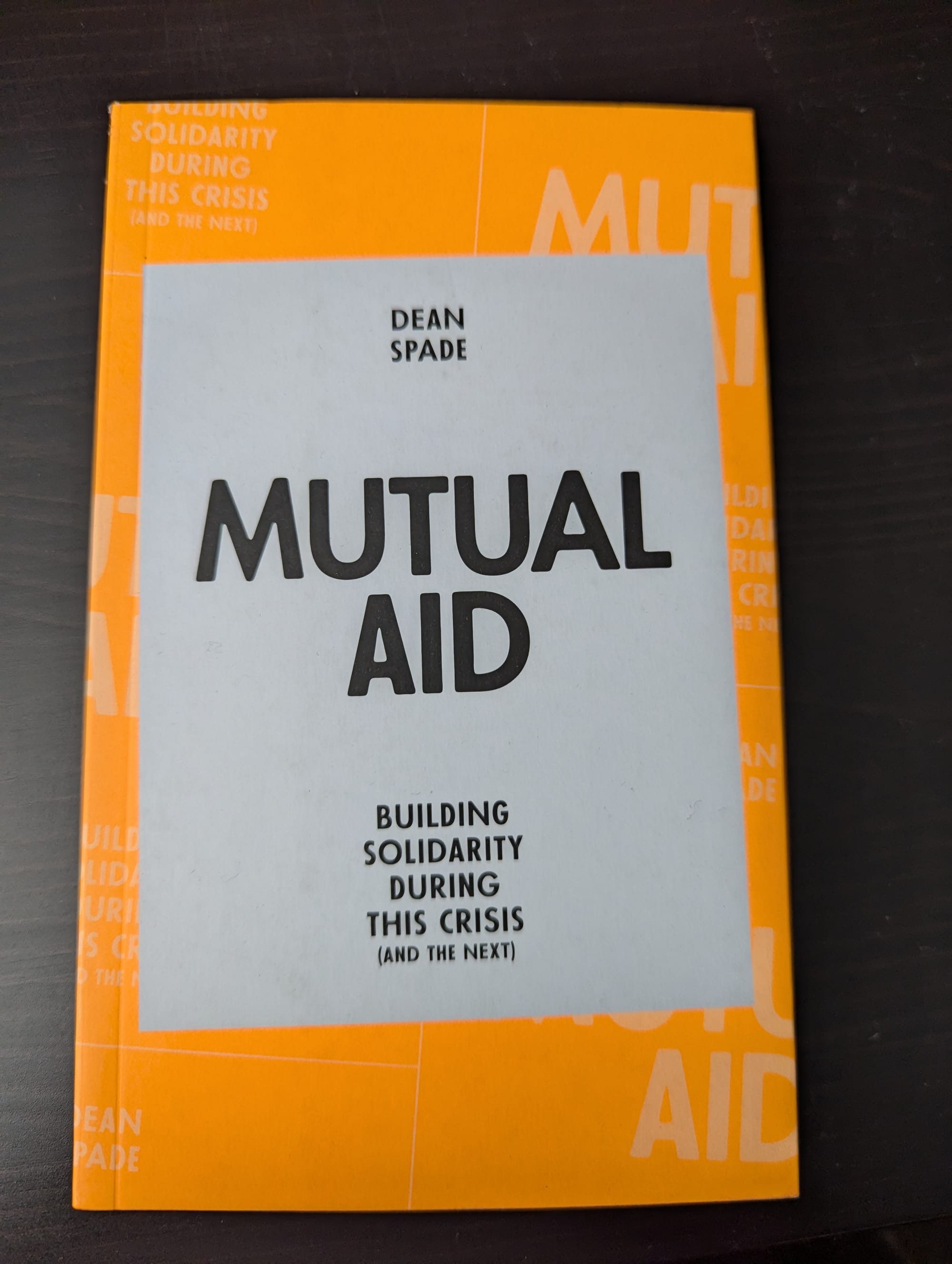 The book cover of Mutual Aid by Dean Spade: Building Solidarity During This Crisis (And the Next)