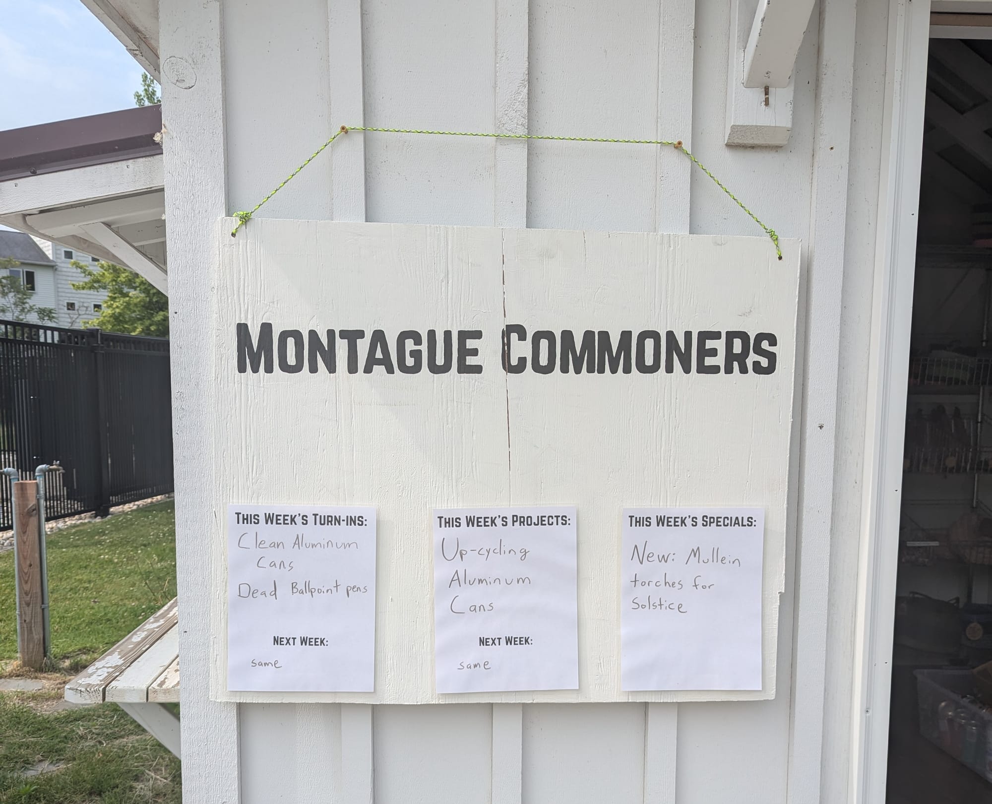 The new sign in place at the Artisan Market