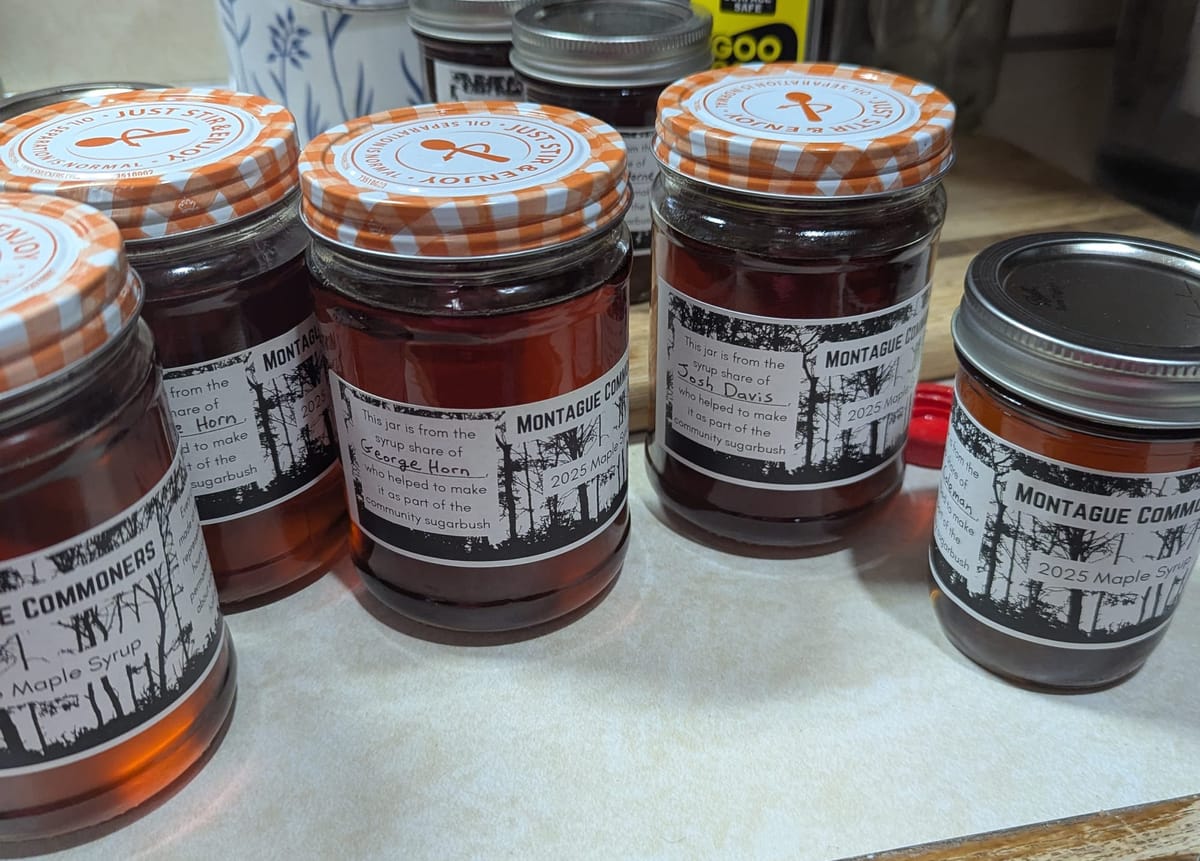 Almost time to distribute the syrup!